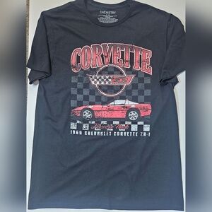 Chevy Corvette T-shirt Mens Large Black Red Graphic 1969 Retro Inspired GM‎ Tee
